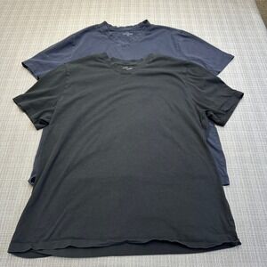 Mott & Bow T Shirt Mens Large Bundle of 2 Blue‎ Black Crewneck Stretch Comfort